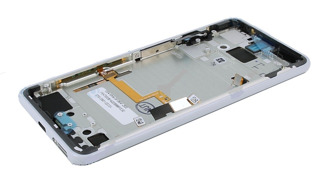 LCD ekranas Google Pixel 3 su lietimo ekranu ir rėmeliu baltas originalus (naudotas A klasė)