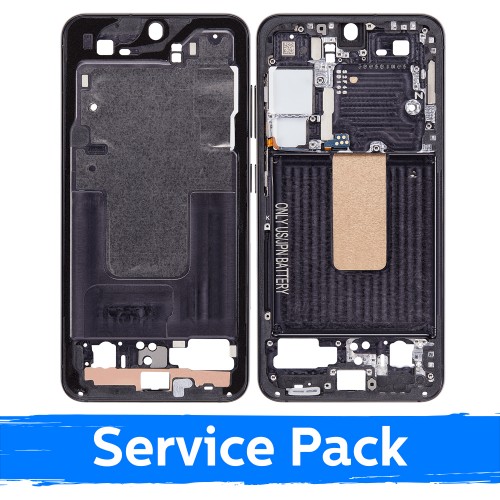 Средняя рамка для Samsung S911 S23 / Phantom Black / (Service Pack)