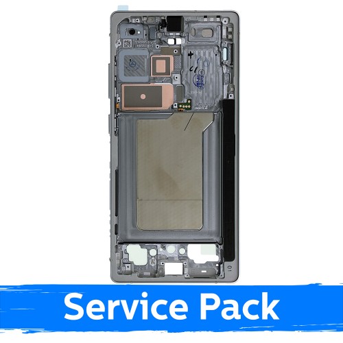 Mid-Frame Housing for Samsung S938 S25 Ultra / Titanium White Silver (Blue) / (Service Pack)