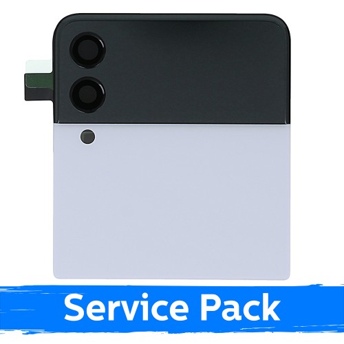 LCD ekranas Samsung F711 Z Flip3 (IŠORINIS) su rėmeliu / baltas / (Service Pack)