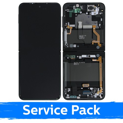 LCD-дисплей совместимый с Samsung F721 Z Flip4 (внутренний) с рамкой / тёмно-синий / (Service Pack)