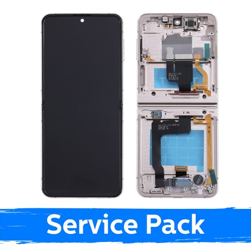 LCD-дисплей Samsung F721 Z Flip4 (внутренний) с рамкой / розовое золото (Service Pack)