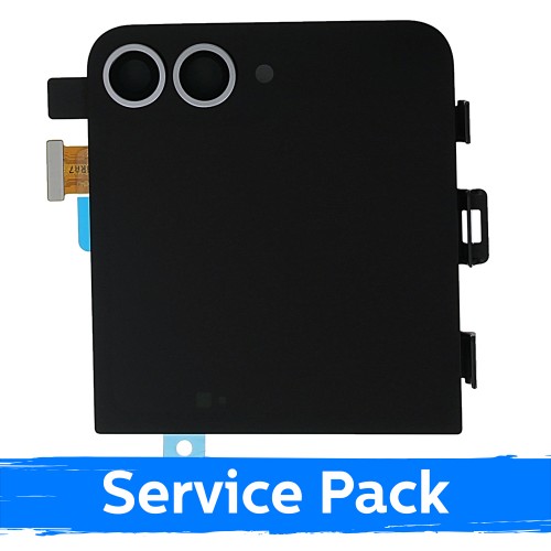 LCD ekranas Samsung F741 Z Flip6 (IŠORINIS) su rėmeliu / Silver Shadow / (Service Pack)