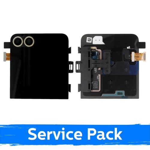 LCD ekranas Samsung F741 Z Flip6 (IŠORINIS) su rėmeliu / geltonas / (Service Pack)