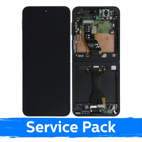 LCD ekranas Samsung F766 Z Flip7 (VIDINIS) juodas (Service Pack) (NF versija)