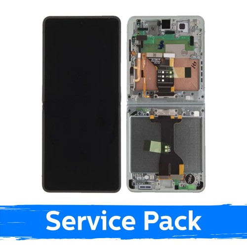 LCD ekranas Samsung F766 Z Flip7 (VIDINIS) su rėmeliu / Mint / (Service Pack)
