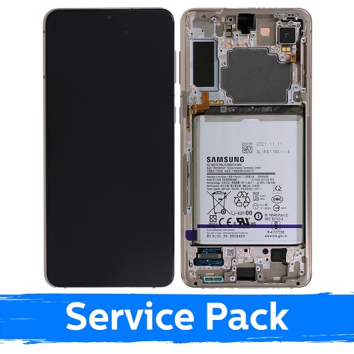 LCD Display Compatible With Samsung G996 S21 Plus with Frame / Phantom Violet / (Service Pack) +INCLUDING BATTERY