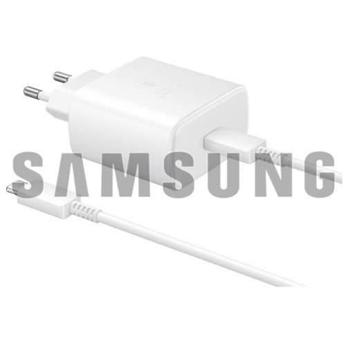 USB laidas Samsung EP-T4511 baltas 45W (su pakuote) + Type-C 180cm laidas / 100% Originalus /
