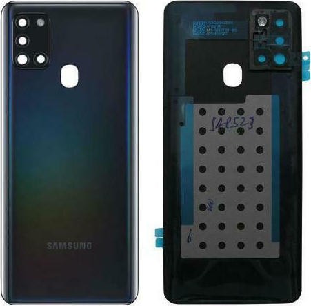 Задняя крышка для Samsung A217 A21s 2020 чёрная Оригинал (б/у Grade C)