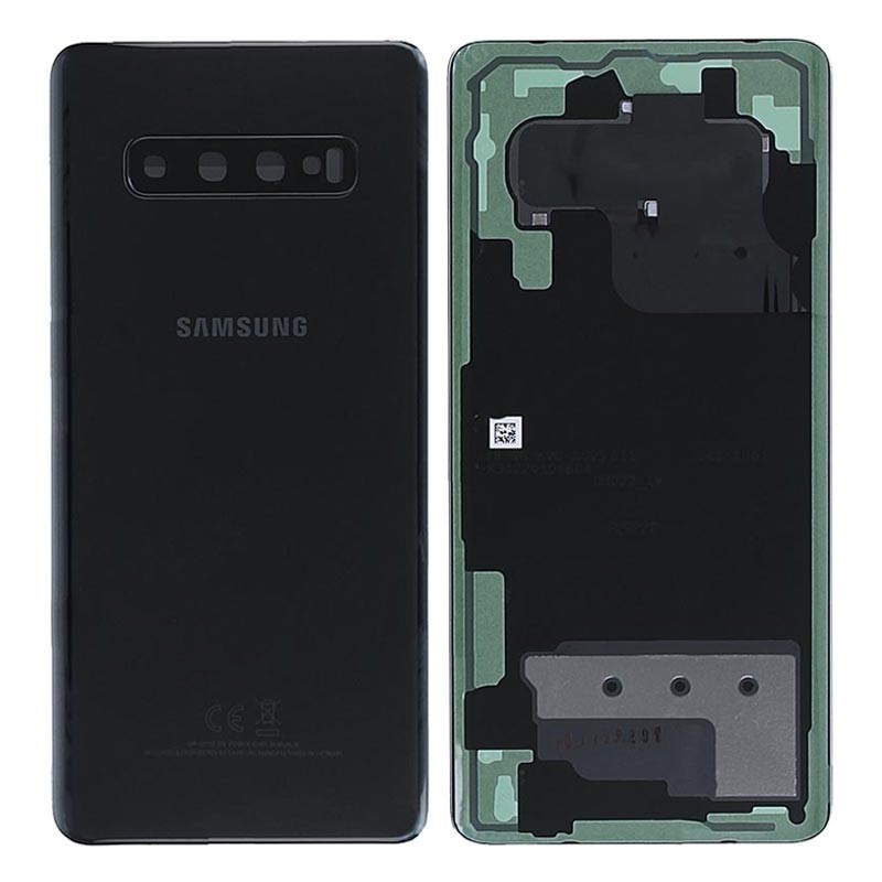 Galinis dangtelis Samsung G975 S10+ (Prism Black) originalus (naudotas, Grade C)