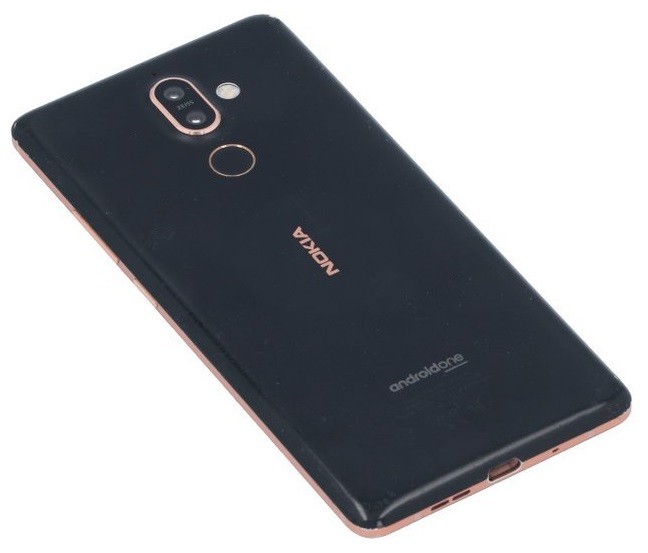 Задняя крышка Nokia 7 Plus чёрная медь Оригинал (б/у Grade A)