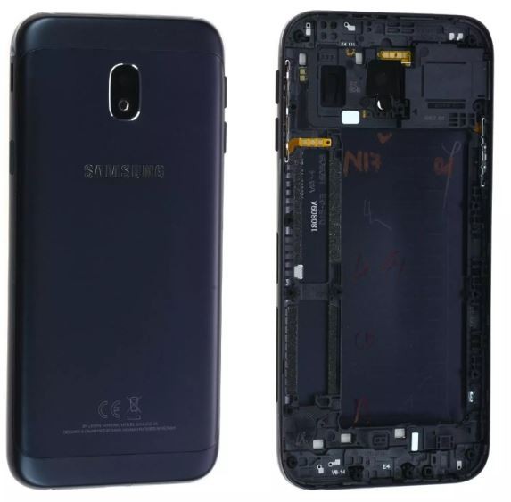 Задняя крышка для Samsung J330 J3 2017 чёрная Оригинал (б/у Grade B)