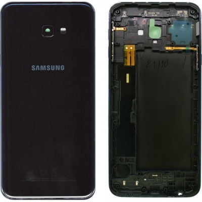 Galinis dangtelis Samsung J415 J4+ 2018 juodas originalus (naudotas, Grade C)