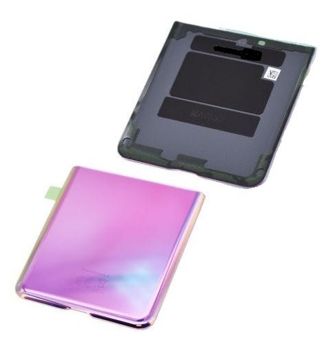 Нижняя задняя крышка для Samsung Galaxy Z Flip F700 зеркально-фиолетовый Оригинал (б/у Grade A)