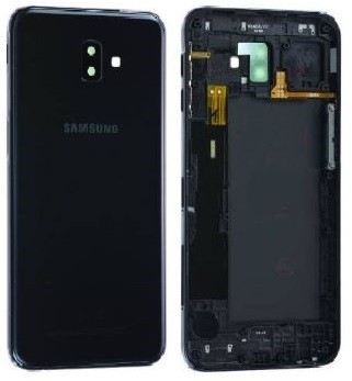 Задняя крышка для Samsung J610 J6+ 2018 чёрная Оригинал (б/у Grade B)