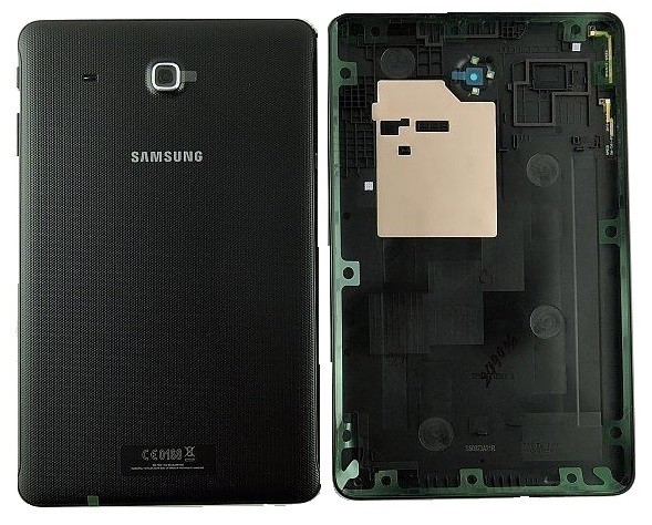 Задняя крышка для Samsung T560 Tab E 9.6 (2015) чёрная Оригинал (б/у Grade B)