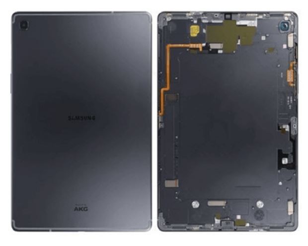 Задняя крышка для Samsung T720 Tab S5e (2019) чёрная Оригинал (б/у Grade B)