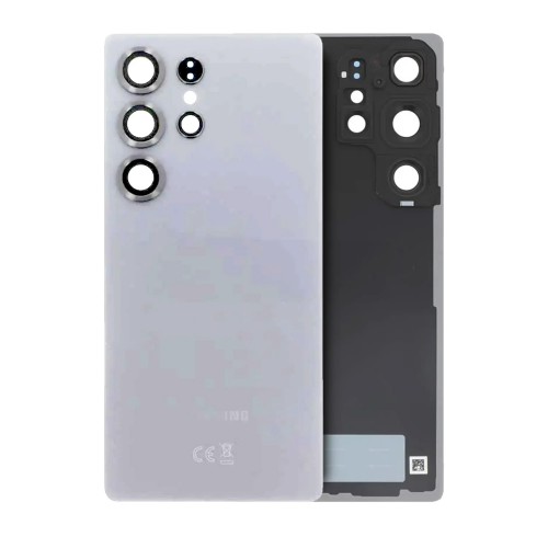 Задняя крышка для Samsung S938 S25 Ultra / Titanium White Silver / (с линзой камеры) OEM