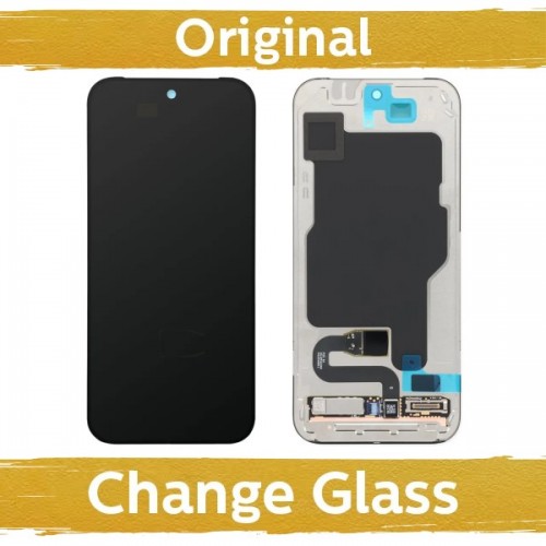 LCD дисплей совместимый с Google Pixel 10 Pro чёрный с рамкой (восстановленный: Китай)