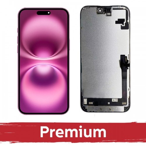 LCD дисплей совместимый с iPhone 16 Plus чёрный (Incell / Premium)