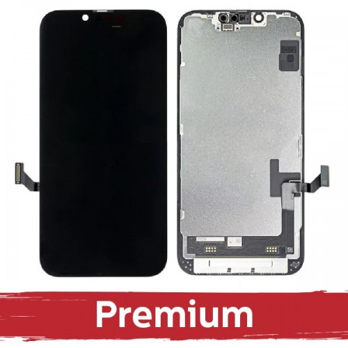 LCD ekranas skirtas iPhone 14 juodas (SOFT OLED / Stable / Premium) /*Removable IC*/