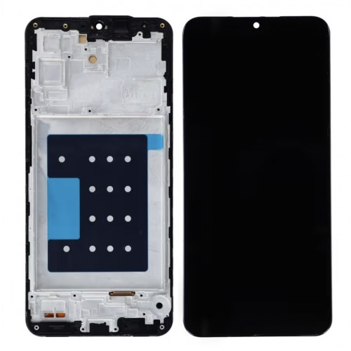 LCD ekranas Samsung A175 A17 4G / A176 A17 5G juodas su rėmeliu HQ