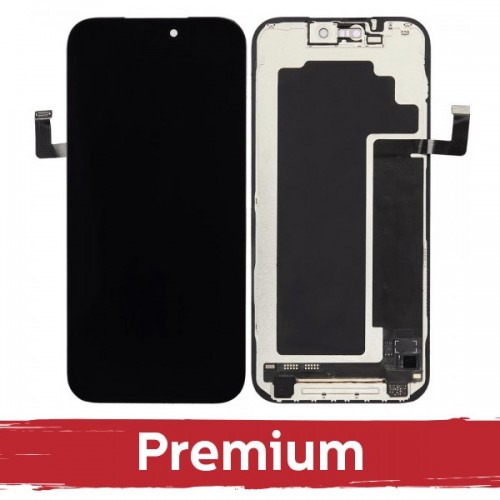 LCD дисплей совместимый с iPhone 17 Pro Max чёрный (Hard OLED / Premium) /*Removable IC*/