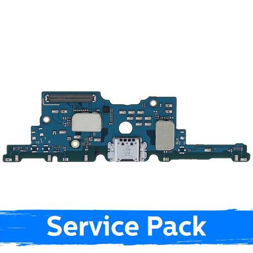 Разъём зарядки для Samsung T860 Tab S6 с шлейфом / серебристый (Service Pack)