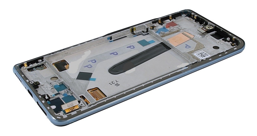 LCD ekranas Xiaomi Mi 11i/Mi 11X/Mi 11X Pro/Poco F3 su jutikliniu ekranu su rėmeliu mėlynas originalus (service pack)