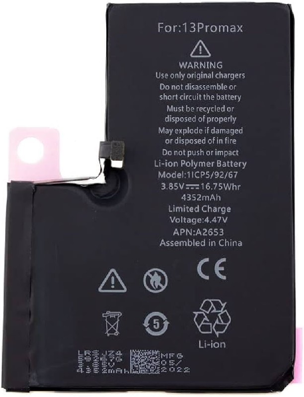 Akumuliatorius ORG skirtas iPhone 13 Pro Max 4352mAh su lipduku