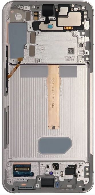 LCD ekranas Samsung S906 S22 Plus su lietimo ekranu ir rėmeliu White/Cream/Sky Blue originalus (paslaugų paketas)