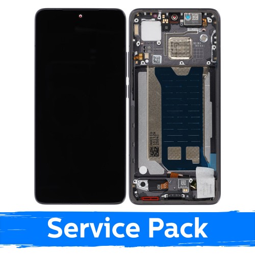 LCD ekranas suderinamas Xiaomi Poco F7 Pro 5G su rėmu / juodas / (Service Pack)