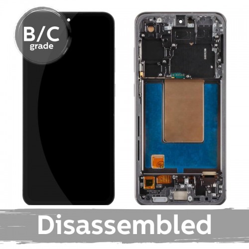 LCD ekranas suderinamas su Samsung S721 S24 FE su rėmeliu / grafito (juodas) / (8,5/10 išardytas)