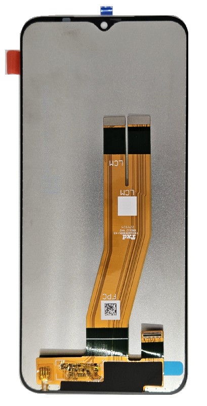 LCD ekranas Samsung A145 A14 4G 2023 su jutikliniu ekranu (Yellow flex) juodas originalus