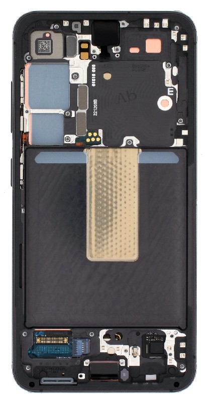 LCD экран Samsung S911 S23 5G с тачскрином и рамкой Phantom Black Оригинал (сервисная упаковка)