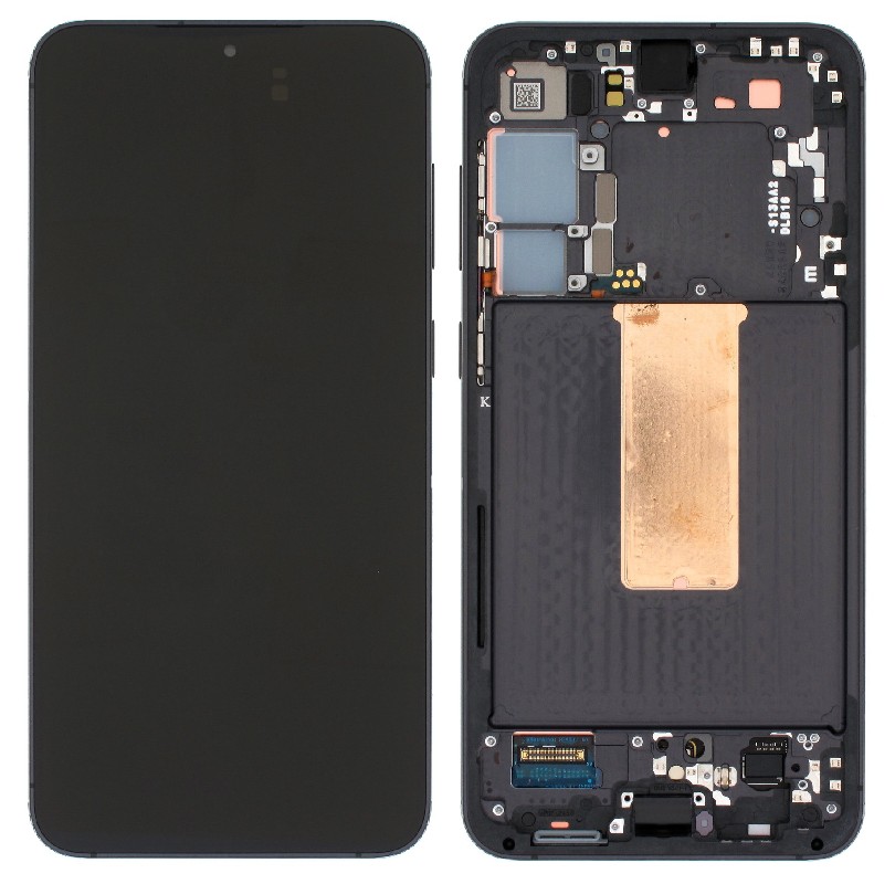LCD ekranas Samsung S916 S23+ 5G su lietimo ekranu ir rėmeliu Phantom Black originalus (paslaugų paketas)