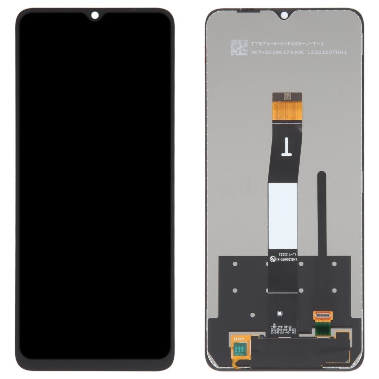 LCD ekranas Xiaomi Redmi 12C su jutikliniu ekranu juodas ORG