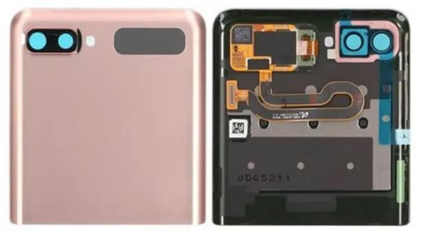 LCD ekranas Samsung F707 Z Flip 5G su jutikliniu ekranu ir rėmu (Išorinis) Mystic Bronze originalus (naudotas Grade B)