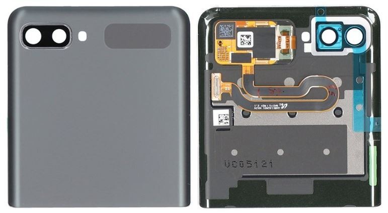 LCD экран Samsung F707 Z Flip 5G с тачскрином с рамкой (внешний) Mystic Grey Оригинал (б/у Grade C)