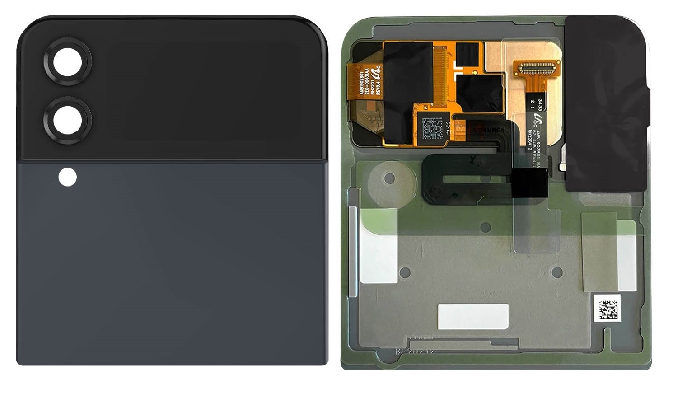 LCD ekranas Samsung F721 Z Flip4 5G su jutikliniu ekranu ir rėmu (Išorinis) Graphite originalus (naudotas Grade B)
