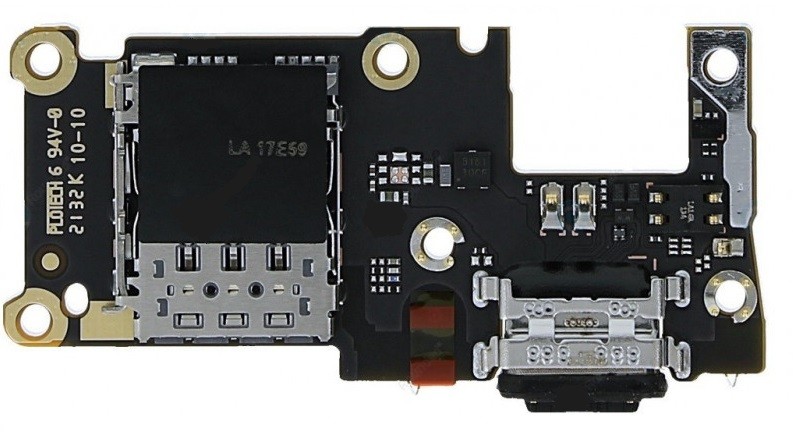 Шлейф Xiaomi 11T с разъёмом зарядки и микрофоном, контакт SIM-карты оригинал (сервисная упаковка)