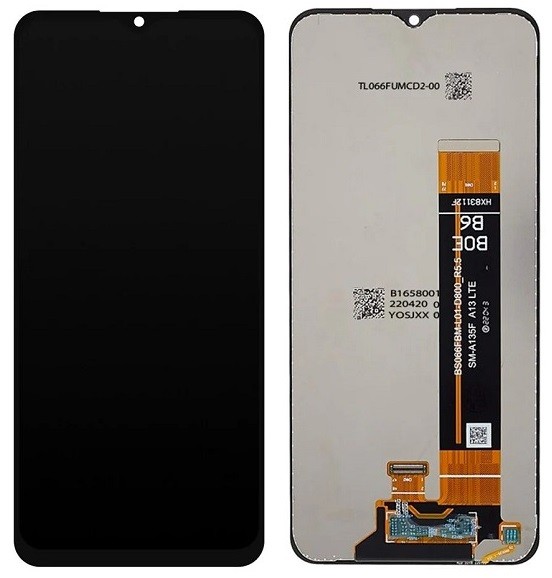 LCD ekranas Samsung A137 A13 2022 su jutikliniu ekranu juodas ORG