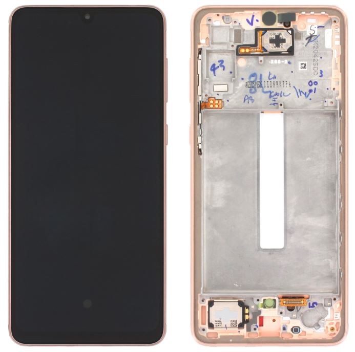 LCD screen Samsung A336 A33 5G 2022 with touch screen and frame Peach original (service pack)