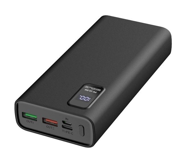 Power Bank Platinet 20000mAh (2xUSB; 1xType-C; QC3.0 22.5W) black