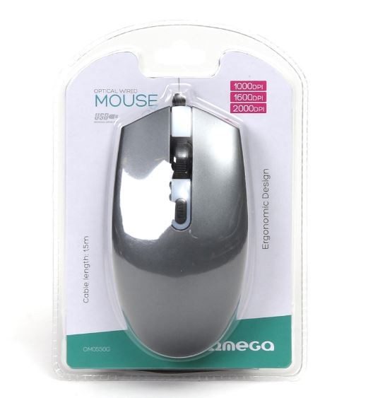 Mouse Omega OM-0550 optical, gray