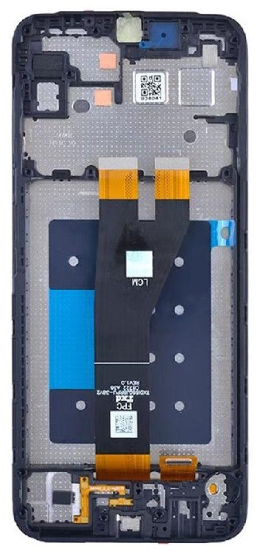 LCD ekranas Samsung A146 A14 5G 2023 su jutikliniu ekranu ir rėmeliu juodas originalus
