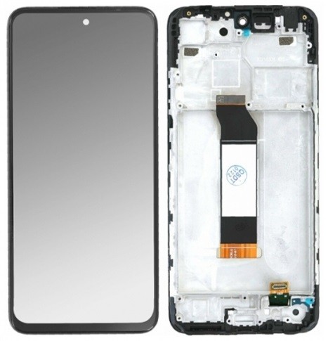 LCD ekranas Xiaomi Redmi Note 10 5G/Redmi Note 10T 5G/Poco M3 Pro 5G su jutikliniu ekranu ir rėmeliu juodas ORG