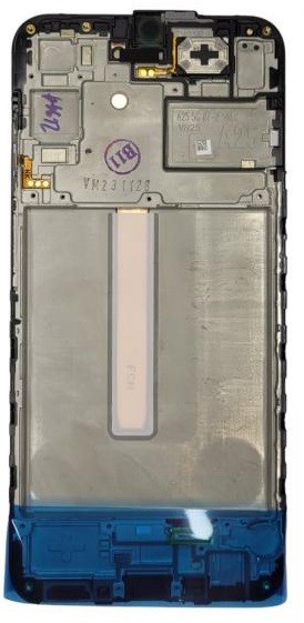 LCD ekranas Samsung A256 A25 5G su jutikliniu ekranu ir rėmeliu juodas originalus (serviso paketas)