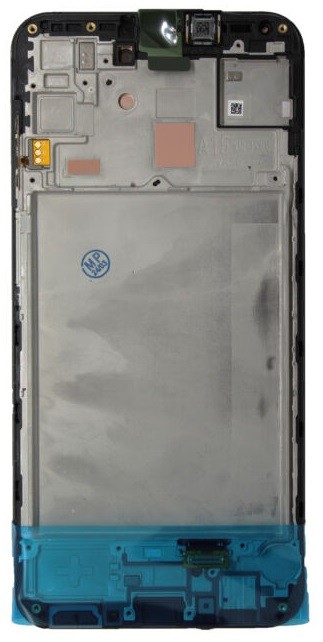 LCD ekranas Samsung A155 A15 4G/A156 A15 5G su jutikliniu ekranu ir rėmeliu juodas originalus (serviso paketas)