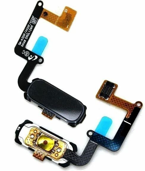 Шлейф Samsung A320F A3 2017/A520F A5 2017/A720F A7 2017 с кнопкой Home чёрный Оригинал